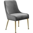 thumbnail image 3 of Pemberly Row Contemporary Velvet Dining Chair in Gray (Set of 2), 3 of 6
