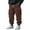Brown ①, variant on Chiccall Wide Leg Sweatpants for Men Casual Bagyy Elastic Waist Drawstring Joggers Fall Fashion 2025 Multiple Pockets Workout Pants