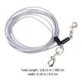 thumbnail image 2 of YSNOOWE 1pc Lengthened Double Head Steel Wire Dog Leash Pulling Rope Kit For Dogs Durable Pet Supplies For Outdoor Use, 2 of 7