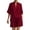 Red, variant on Women 2 Piece Outfits Cotton Linen Short Sleeve V Neck Shirts Match Shorts Sets Summer Beach Loungewear