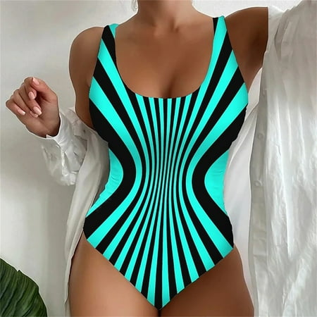 GZWYHT One Piece Swimsuit Women Tummy Control Swimsuits for Women Bikini Maxi Wrap Skirts Floral Print Swimsuit Tankini Set Bodysuit Skirt Modest Swimsuits for Women Womens Swimsuits Green XL