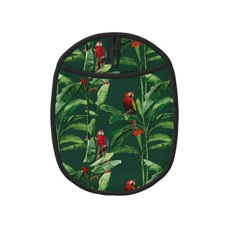 

Farmhouse Cute Parrot Banana Leaf Pot Holders for Kitchen - Heat Resistant Oven Mitts Hot Pads with Pocket Non Slip Silicone Pot Holders Cuteness Hanging Loop Potholders for Kitchen Baking