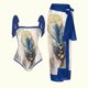 thumbnail image 1 of Trajes de baño de una pieza para mujer, moda para mujer, estampado retro, bikini ajustado, traje de baño de una pieza para mujer, traje de baño de gasa con sobrefalda, traje de baño para mujer, 1 of 7