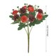 thumbnail image 4 of Flores artificiales de seda falsa, simulación de pintura al óleo de 10 cabezas, Crisantemo y Hortensia, Borgoña, 4 of 4