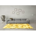 thumbnail image 3 of Ahgly Company Machine Washable Indoor Rectangle Abstract Yellow Modern Area Rugs, 7' x 9', 3 of 4