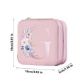 thumbnail image 3 of Bdday P U Simples Storage Jewelry Box 26 Printed Letter Jewelry Box Portable Jewelry Storage Box Earrings Ring Box, 3 of 4