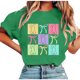 thumbnail image 1 of Tops de Manga Corta de Verano para las Mujeres Imprimir Blusa de Cuello Redondo, Moda Ligera de Poliéster Spandex, 1 of 7