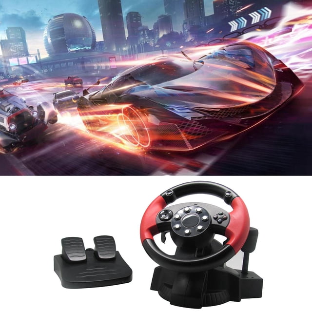 Rueda de s de ordenador, simudor de vibración Universal Usb camión vonte juego de pedales, para , Macarena rueda de carreras de pc