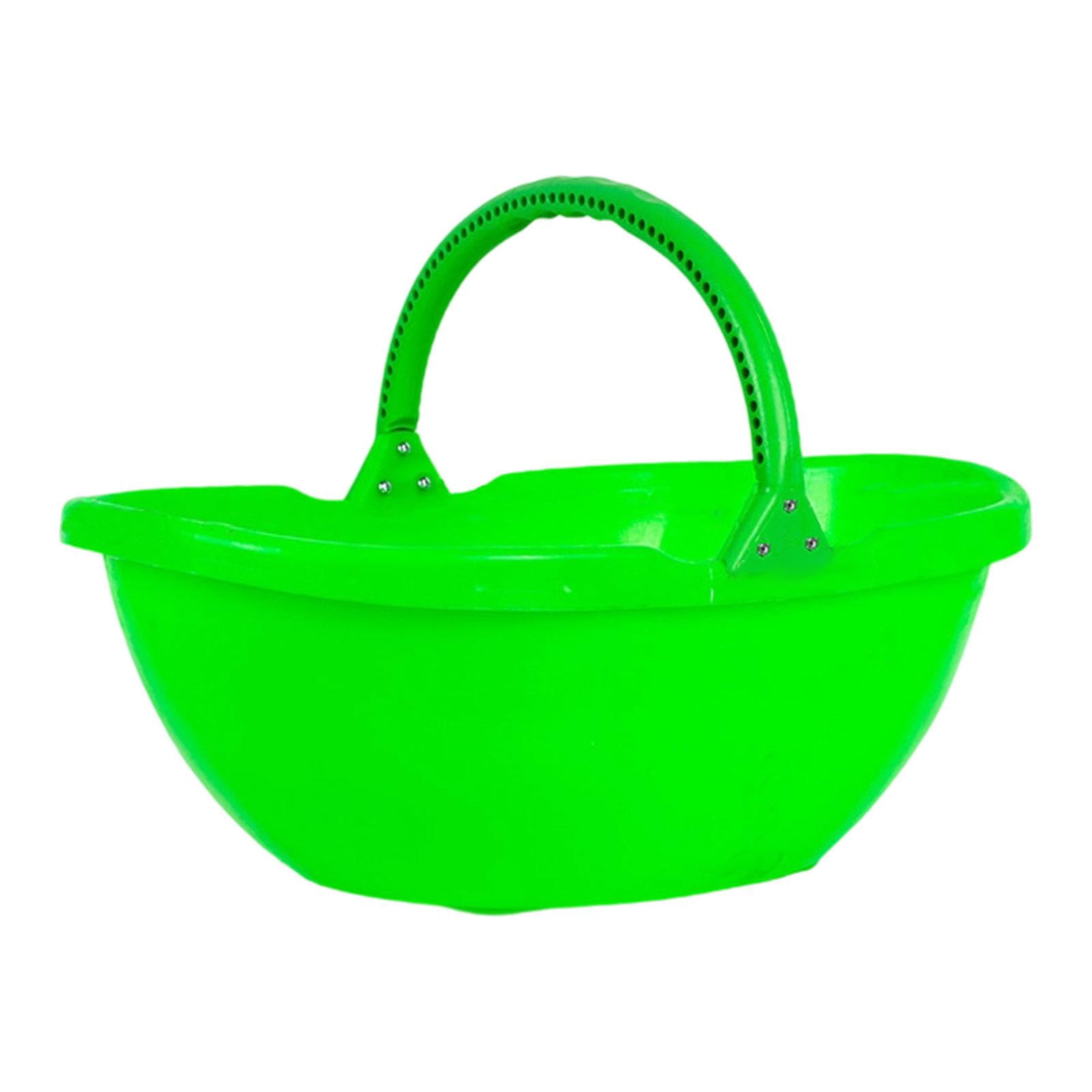 Miulika Garden Harvesting Basket, Picking Basket with Handle, Multipurpose Handheld Harvesting Tool for Lawn, Kitchen, Farm, Garden, Yard Green
