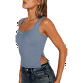 thumbnail image 2 of Womens Going Out Crop Tops Backless Tank Tops Summer Y2k Teen Basics Cute Clothes Light Blue XS, 2 of 7