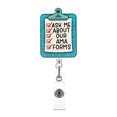 thumbnail image 1 of Creative Doctor Nurse Words Style Rotate Clip Retractable Badge Reel Card Holder Exhibition Name Card Parts light green, 1 of 6