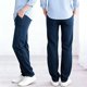 thumbnail image 5 of Pincandy Women's Solid Color Stretch Denim Leggings - 2 Pockets, Loose Wide Leg Fit, Perfect for Gym, Workout & Casual Wear, 5 of 7