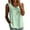 Green, variant on Scoop Neck Lace Collared Tank Tops Solid Color Cotton Sleeveless Button Down Loose Fit Lightweight Casual Tops for Women White M