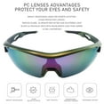 thumbnail image 2 of UPANBIKE Bike Cycling Sunglasses Sports Sunglasses Anti-UV400 PC Lens TR90 Unbreakable Frame Unisex Adult Goggle (Glossy Purple Frame/Black Lens), 2 of 7