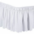 thumbnail image 1 of Scalloped Elastic Bed Wrap Around Easy Fit Dust Ruffle Bedskirt /King, 1 of 3