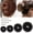 4pcs Black, variant on 4pcs Hair Bun Maker Set, Donut Bun Maker Set with 4pcs Dark Brown &4pcs Beige(1 extra-large,1 large,1 medium and 1 small),