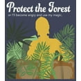thumbnail image 2 of Boy's Star Wars Protect the Forest or Else I Will Use My Magic, C-3PO  Graphic Tee Navy Blue Heather Medium, 2 of 3