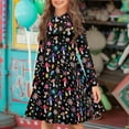 thumbnail image 2 of DISNIMO Mushroom Dress for Girls Star Dresses for Kids Long Sleeve Collared Dress Kids Casual Midi Dress Girls Size 4/5 Fall Dress with Collar for Girls Button Up Dress Skater Dress Kids Clothing, 2 of 7