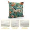 thumbnail image 4 of GOSMITH Horse Flower Throw Pillow Covers Pillow case Farmhouse Pillow Cover Square Cushion for Living Room Couch Sofa Bed Home Outdoor Indoor Decorative, 4 of 5
