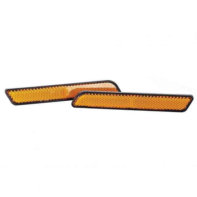Pegatinas reflectoras 2 piezas Moto Amarillo Plástico Impermeable Motocicleta Freno Se?al de parada Luz de se?alización Pegatinas reflectantes Kit Seguridad de visibilidad nocturna Ecomeon no
