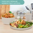 thumbnail image 6 of Stephan Roberts Bamboo Dinnerware Set Unbreakable Microwave Safe Plates, Bowls, and Cups Set of 12, White, 6 of 6