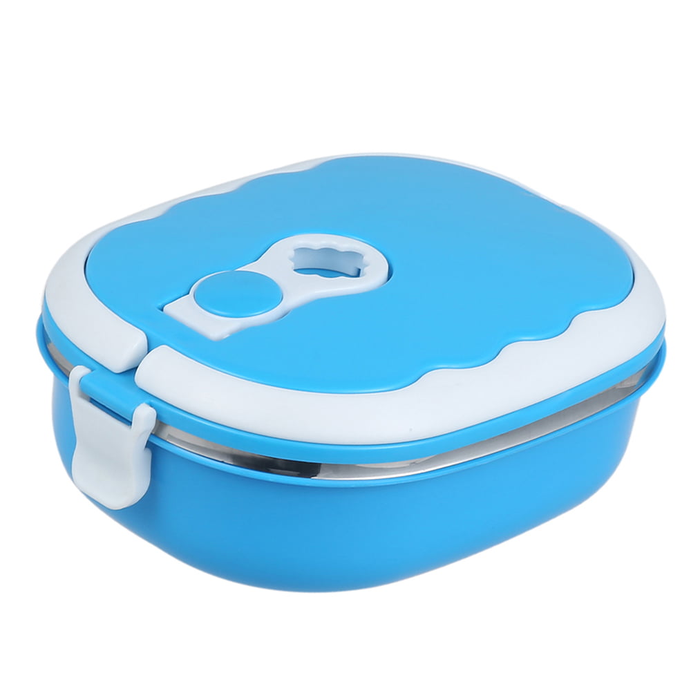Lunch Box for Men Hard Shell Divided Picnic Lunchbox with Tableware  Microwave Safe Food Storage Accessories Blue 1.5L 
