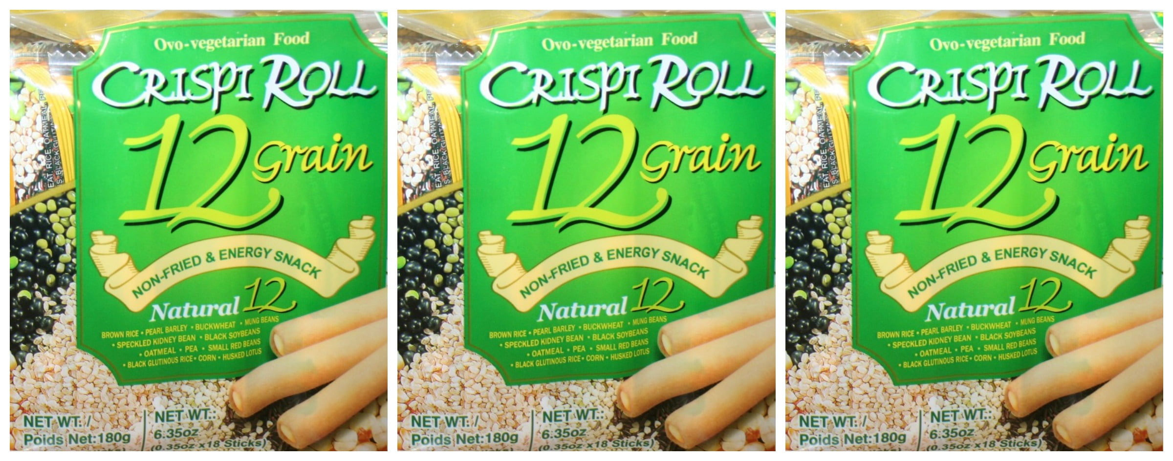 Ovo-Vegetarian 12 Grain Crispi Non-Fried Rolls (18 rolls) 3 Pack