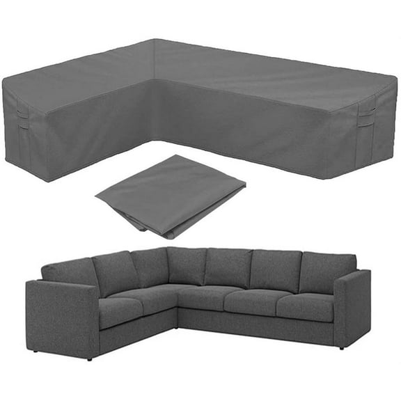 Thickened Waterproof Patio L Shaped Sectional Sofa Cover Outdoor Large Pet-Resistant Furniture Protector，UV Protected Couch Cover Outdoor