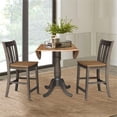 thumbnail image 5 of 42 in Round Drop Leaf Counter Height Table with 2 Stools in Hickory/Washed Coal, 5 of 10
