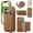 Brown, variant on ELEHOLD Case for iPhone 16, Shockproof PU Leather Crossbody Wallet Case with Wrist Strap & Kickstand & Card Holder,White