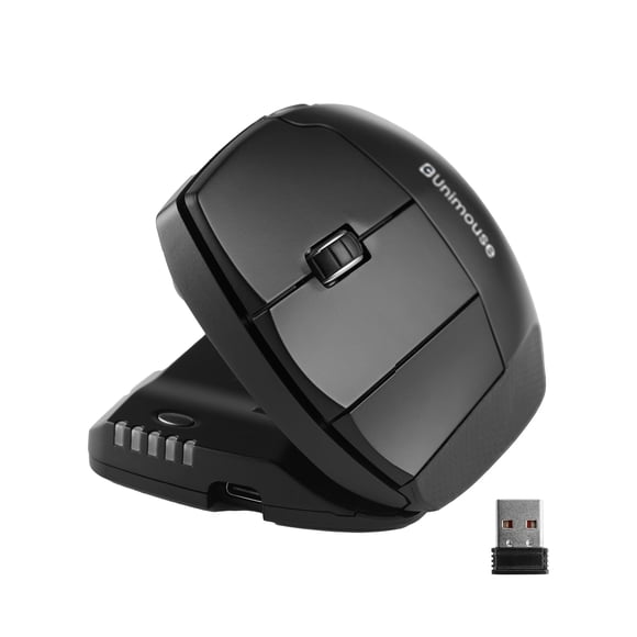 Ratón vertical con contorno de ratón, mano izquierda ergonómica