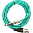 thumbnail image 2 of Seismic Audio SATRXL-F10, 6 Pack of Green 10' XLR Female to TRS Patch Cables, 2 of 2