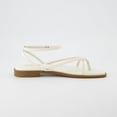 thumbnail image 4 of CUSHIONAIRE Women's Vida strappy flat sandal +Memory Foam and Wide Widths Available, Cream 10, 4 of 5