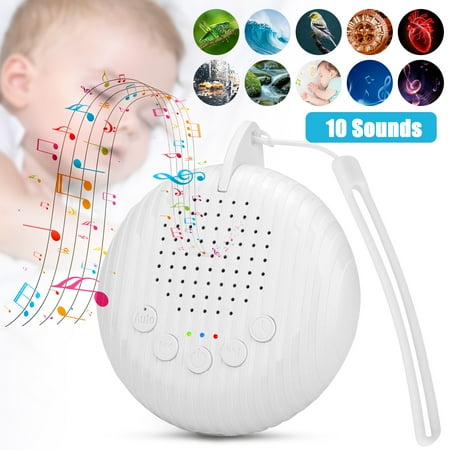 EEEkit White Noise Machine Portable Sound Machine with 10 Soothing Sounds Auto Noise Detection