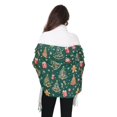 thumbnail image 4 of FORMRS Womens Scarf Winter Soft Long Big Warm Shawls Wrap Tassel Scarves, Green Christmas Gingerbread, 4 of 9