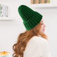 thumbnail image 2 of Sonducket Sombrero Unisex mezclas de algodón sólido cálido HIP HOP sombreros de punto hombres gorras de invierno mujeres Skullies gorros para Sombreros verde Sonducket AP000123-19, 2 of 6