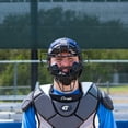 thumbnail image 2 of Champion Sports Lightweight Youth Catchers Mask - Full Face Protection - Comfortable Fit - Metal Frame - Helmet Harness - Ideal Catchers Mask for Young Catchers, Black, 2 of 6