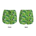 thumbnail image 3 of Logiee large mouth green color bass fish Print Women 2 in 1 Running Shorts,High Waisted Athletic Shorts,Gym Workout Shorts with Liner Pockets-Medium, 3 of 7