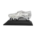 thumbnail image 1 of Trofeo de fútbol con forma de bota de oro, figura coleccionable, regalo para fanáticos, estatua, escultura, trofeo de resina para estantería, sala de Plata, 1 of 8
