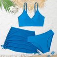 thumbnail image 2 of Swimsuit Girls 3 Piece Swimsuit with Cover Ups Beach Skirt Summer Cute Swimsuits Kids Bathing Suits for Kids 10-11 Years Girls Fashion, 2 of 7