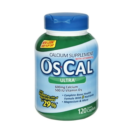 Os-Cal calcium Ultra et supplément de vitamine D3, Caplets ENDUITS, 120 Count