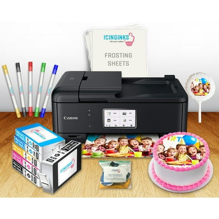 Icinginks High-Resolution Edible Printer Bundle System with Edible Cartridges, Frosting sheets, Edible Markers, and Cleaning Kit