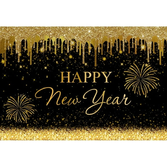 Happy New Year 2024 Shooting Backgrounds Glitter Text s Balloons Champagne Celebration Portrait Backdrops Studio Props