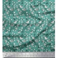 thumbnail image 1 of Soimoi Silk Fabric Leaves & Floral Block Print Fabric by The Yard 42 Inch Wide, 1 of 3