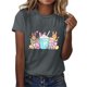 thumbnail image 2 of Blusas de Manga Corta para las Mujeres Divertida Impresión Cuello Redondo Camiseta Vintage, Blusas de Primavera para las Mujeres, 2 of 4