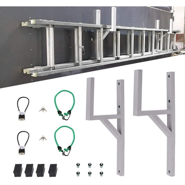 ELITEWILL 2pcs Universal Cargo Aluminum Side Mount Ladder Racks Fit for