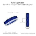 thumbnail image 4 of Rosec Jewels Baguette Shape Lab Grown Blue Sapphire Eternity Band Ring - AAAA Quality, 14K Yellow Gold, US 9.50, 4 of 7