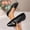 Black, variant on Lepsheexh Shoes for Women Versatile Round Toe Design Wedge Heel Comfortable Wear Resistant Formal Working Leather Daily Shoes