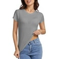 thumbnail image 2 of Women's Oversized Casual Short Sleeve Hooded T-Shirt in Solid Colors, 2 of 4
