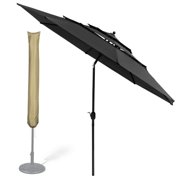 Yescom 11 Ft 3 Tier Patio Umbrella With, 11 Ft Patio Umbrella Cover